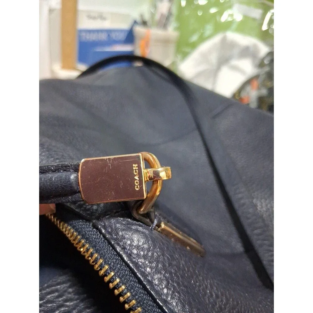 Coach Pebbled  Leather Kelsey Double Handle  & Shoulder Strap Satchel - Picture 14 of 14